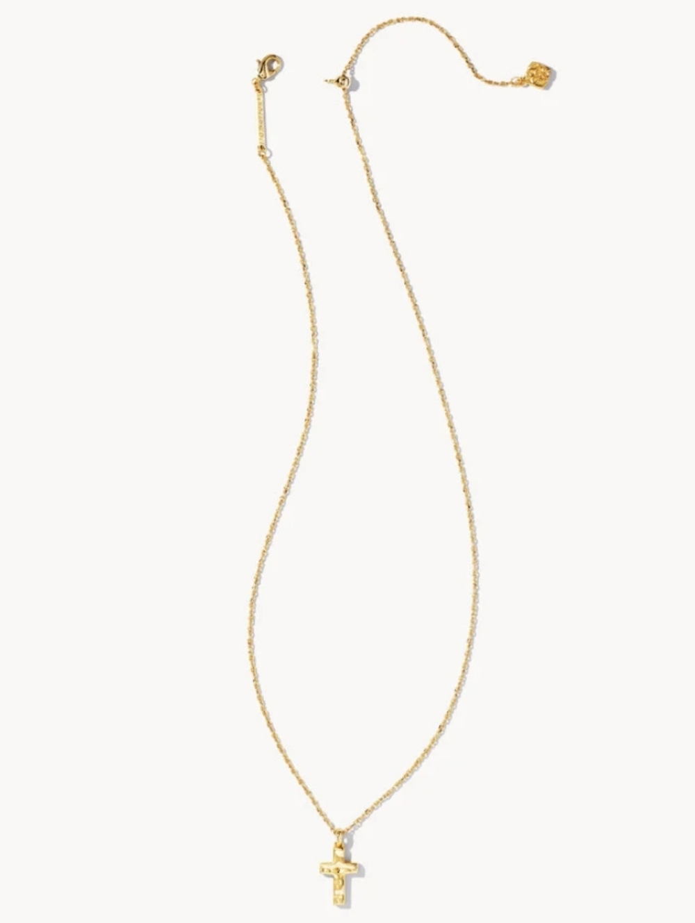 Kendra Scott Cross Pendant Necklace 14k Yellow Gold Over Brass Slider Bead 19" - Picture 3 of 7